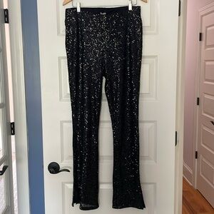 H&M sequin jersey pants